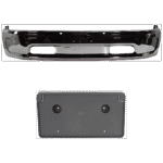 Replacement 2-Piece Kit, Front, Lower Bumper, Chrome, Includes (1) Bumper and (1) License Plate Bracket