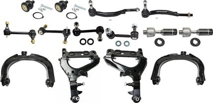 TrueDrive 14-Piece Kit Front, Driver and Passenger Side, Upper and Lower Control Arms, Includes (2) Ball Joint, (4) Control Arm, (4) Sway Bar Link, and (4) Tie Rod End