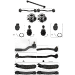 TrueDrive 17-Piece Kit Wheel Hub, 5 Lugs, With Bearing, 4WD Includes (2) Wheel Bearing and (2) Wheel Hub