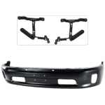 Replacement 3-Piece Kit, Bumper, For Models With Two Piece Bumper Type, Painted Black, Includes (1) Bumper and (2) Bumper Bracket