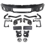 Replacement 15-Piece Kit, Front Bumper, Powdercoated Black, Includes (1) Bumper, (8) Bumper Bracket, (2) Bumper Trim, (2) Fog Light, and (2) Fog Light Bracket - Image 32