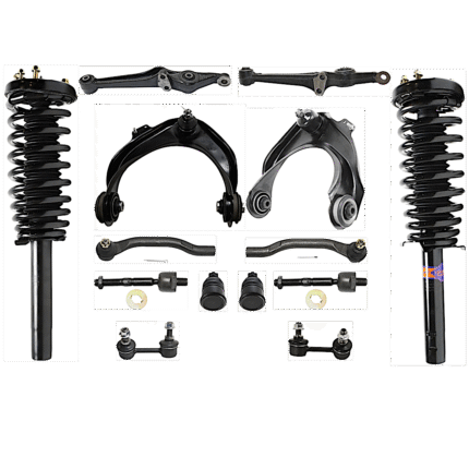 TrueDrive 14-Piece Kit Fully Loaded Strut with Ball Joint, Control Arm, Sway Bar Link, and Tie Rod End