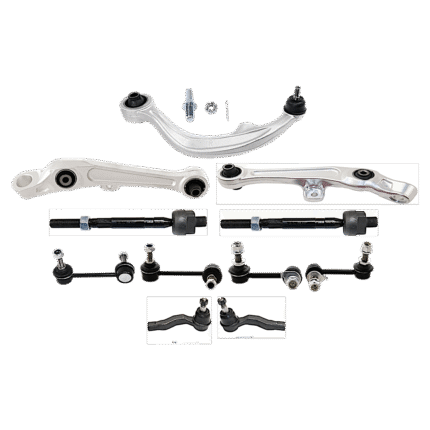 TrueDrive 12-Piece Kit Front, Driver and Passenger Side, Upper and Lower, Frontward and Rearward Control Arms, Includes (4) Control Arm, (4) Sway Bar Link and (3) Tie Rod End