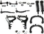 TrueDrive 14-Piece Kit Front, Driver and Passenger Side, Upper and Lower Control Arms, Includes (2) Ball Joint, (4) Control Arm, (2) Loaded Strut, (2) Sway Bar Link, and (4) Tie Rod End