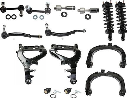 TrueDrive 14-Piece Kit Front, Driver and Passenger Side, Upper and Lower Control Arms, Includes (2) Ball Joint, (4) Control Arm, (2) Loaded Strut, (2) Sway Bar Link, and (4) Tie Rod End