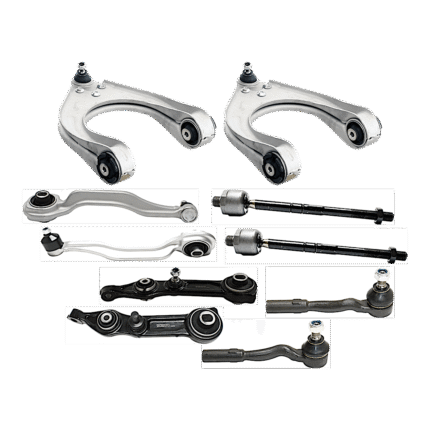 TrueDrive 12-Piece Kit Front, Driver and Passenger Side, Upper and Lower Control Arms, Includes (2) Ball Joint, (6) Control Arm, and (4) Tie Rod End