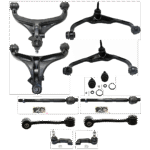 TrueDrive 12-Piece Kit Front, Driver and Passenger Side, Upper and Lower Control Arms, Includes (2) Ball Joint, (4) Control Arm, (2) Sway Bar Link, and (4) Tie Rod End