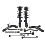 TrueDrive 10-Piece Kit Fully Loaded Struts with Control Arms, Sway Bar Links, and Tie Rod Ends, Sedan