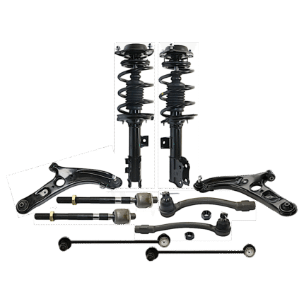 TrueDrive 10-Piece Kit Fully Loaded Struts with Control Arms, Sway Bar Links, and Tie Rod Ends, Sedan