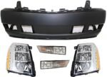 Replacement 5-Piece Kit, Driver and Passenger Side HID/Xenon Headlight, With bulb(s), OE Replacement, Includes (1) Bumper Cover, (2) Fog Light and (2) Headlight