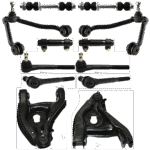 TrueDrive 12-Piece Kit Front Suspension Kit, Includes (4) Control Arm, (2) Sway Bar Link, (2) Tie Rod Adjusting Sleeve, and (4) Tie Rod End
