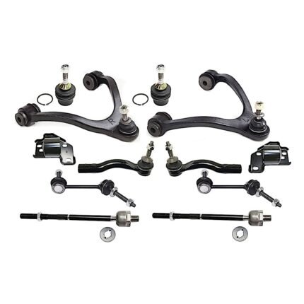 TrueDrive 12-Piece Kit Front, Driver and Passenger Side, Upper Control Arm, Includes nut(s), Rear Wheel Drive, includes Ball Joints, Control Arm Bushings, Sway Bar Links, and Tie Rod Ends