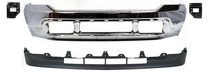 Replacement 4-Piece Kit, Front Bumper, Chrome, Includes (1) Bumper, (2) Bumper Bracket, and (1) Valance