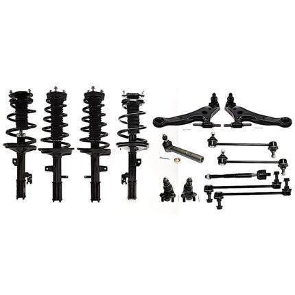 TrueDrive 13-Piece Kit Front or Rear, Driver and Passenger Side Suspension Kit, Includes (2) Ball Joint, (2) Control Arm, (3) Loaded Strut, (4) Sway Bar Link, and (2) Tie Rod End