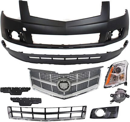 Replacement 9-Piece Kit, Grille Gray, For Models Without Pre-Collision System, Includes (2) Bumper Bracket, (2) Bumper Cover, (1) Bumper Grille, (1) Fog Light, (1) Fog Light Trim, (1) Grille, and (1) Headlight