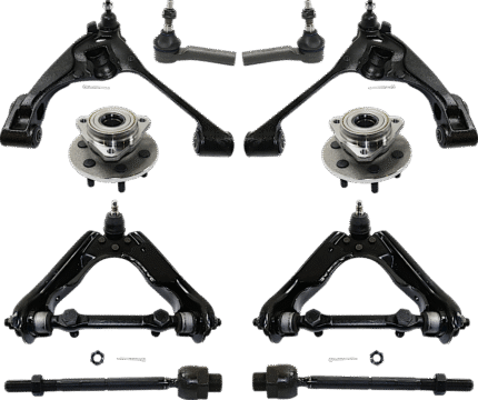 TrueDrive 10-Piece Kit Front, Driver and Passenger Side, Upper and Lower Control Arm, 2-Wheel ABS, Four Wheel Drive, includes Tie Rod Ends and Wheel Hubs