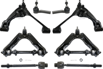 TrueDrive 8-Piece Kit Front, Driver and Passenger Side, Upper and Lower Control Arm Kit, Includes (4) Control Arm and (4) Tie Rod End