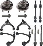 TrueDrive 12-Piece Kit Front, Driver and Passenger Side, Upper and Lower Control Arm Kit, Includes (4) Control Arm, (2) Sway Bar Link, (4) Tie Rod End, and (2) Wheel Hub