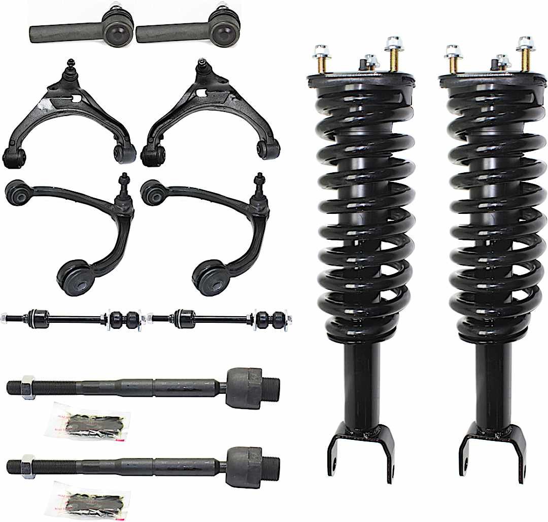 kit-080917-25_1.jpg TrueDrive 12-Piece Kit Front, Driver and Passenger Side, Upper and Lower Control Arms with Loaded Struts, Sway Bar Links, and Tie Rod Ends, All Wheel Drive/Four Wheel Drive - Image 1
