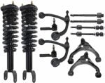 TrueDrive 12-Piece Kit Front, Driver and Passenger Side, Upper and Lower Control Arm Kit, Includes (4) Control Arm, (2) Loaded Strut, (2) Sway Bar Link, and (4) Tie Rod End