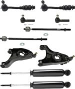 TrueDrive 10-Piece Kit Front, Driver and Passenger Side, Lower Control Arm Kit, Includes (2) Control Arm, (2) Shock Absorber, (2) Sway Bar Link, and (4) Tie Rod End