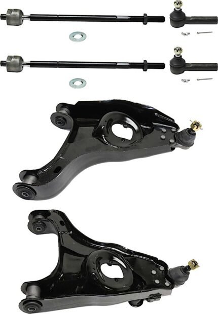TrueDrive 6-Piece Kit Front, Driver and Passenger Side, Lower Control Arm Kit, Includes (2) Control Arm and (4) Tie Rod End