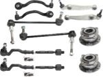 TrueDrive 10-Piece Kit Front, Driver and Passenger Side, Lower, Frontward and Rearward Control Arm Kit, Includes (4) Control Arm, (2) Sway Bar Link, (4) Tie Rod Assembly, and (2) Wheel Hub