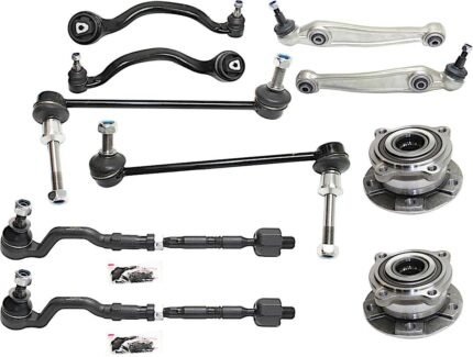 TrueDrive 10-Piece Kit Front, Driver and Passenger Side, Lower, Frontward and Rearward Control Arm Kit, Includes (4) Control Arm, (2) Sway Bar Link, (4) Tie Rod Assembly, and (2) Wheel Hub