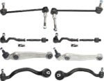 TrueDrive 8-Piece Kit Front, Driver and Passenger Side, Lower, Frontward and Rearward Control Arm Kit, Includes (4) Control Arm, (2) Sway Bar Link, and (2) Tie Rod Assembly