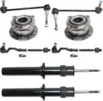 TrueDrive 10-Piece Kit Front, Driver and Passenger Side Suspension with Strut, Sway Bar Link, Tie Rod Assembly, and Wheel Hub