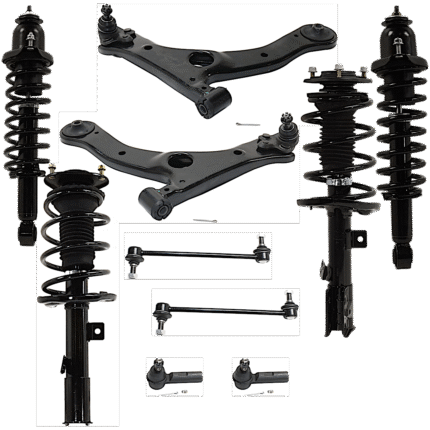TrueDrive 10-Piece Kit Fully Loaded Struts Includes Control Arms, Sway Bar Links, and Tie Rod Ends, Sedan
