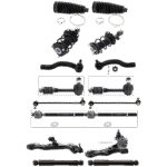 TrueDrive 16-Piece Kit Shocks and Loaded Struts with Control Arms, Steering Rack Boot, Sway Bar Links, and Tie Rod Ends