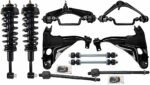 TrueDrive 10-Piece Kit Front, Driver and Passenger Side, Upper and Lower Control Arm Kit, Includes (4) Control Arm, (2) Shock Absorber and Strut Assembly, (2) Sway Bar Link, and (2) Tie Rod End