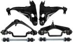 TrueDrive 6-Piece Kit Front, Driver and Passenger Side, Upper and Lower Control Arm Kit, Includes (4) Control Arm and (2) Sway Bar Link