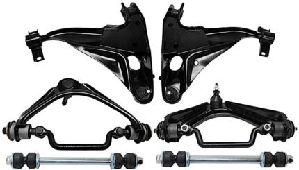 TrueDrive 6-Piece Kit Front, Driver and Passenger Side, Upper and Lower Control Arm Kit, Includes (4) Control Arm and (2) Sway Bar Link