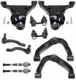 TrueDrive 10-Piece Kit Front, Driver and Passenger Side Control Arm Kit, Includes (4) Control Arm, (2) Sway Bar Link, and (4) Tie Rod End