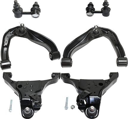 TrueDrive 6-Piece Kit Front, Driver and Passenger Side Control Arm Kit, Includes (4) Control Arm and (2) Sway Bar Link