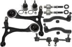 TrueDrive 10-Piece Kit Front, Driver and Passenger Side, Lower Control Arm, Front Wheel Drive, includes Ball Joints, Sway Bar Links, and Tie Rod Ends, 2.4L Engine