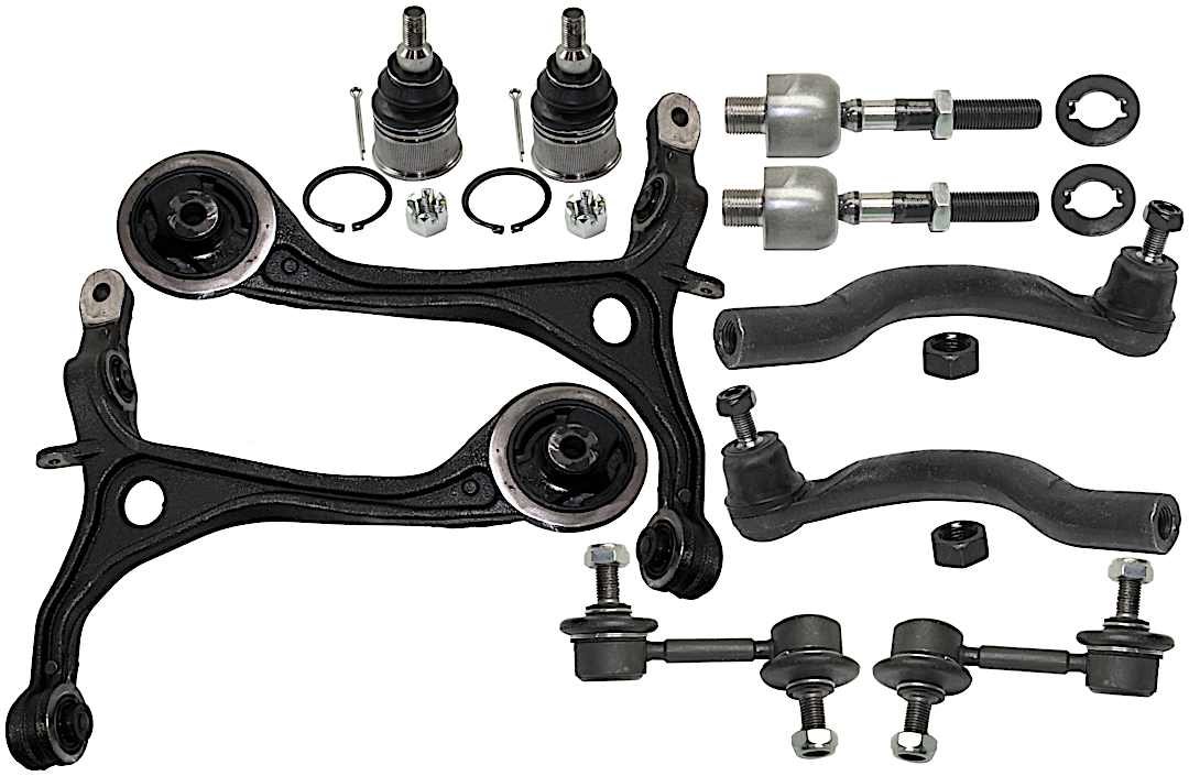 kit-082217-25_1.jpg TrueDrive 10-Piece Kit Front, Driver and Passenger Side, Lower Control Arm, Front Wheel Drive, includes Ball Joints, Sway Bar Links, and Tie Rod Ends, 2.4L Engine - Image 1