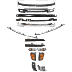 Replacement 15-pc Kit Front Bumper With (1) Bumper, (2) Bumper Bracket, (1) Bumper Filler, (1) Bumper Reinforcement, (3) Bumper Retainer, (2) Corner Light, (2) Headlight Filler, (2) Turn Signal Light, (1) Valance