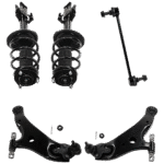 TrueDrive 6-Piece Kit Fully Loaded Struts with Control Arms, and Sway Bar Links, Front Wheel Drive