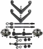 TrueDrive 10-Piece Kit Front, Driver and Passenger Side, Upper Control Arm Kit, Includes (2) Control Arm, (2) Sway Bar Link, (4) Tie Rod End, and (2) Wheel Hub