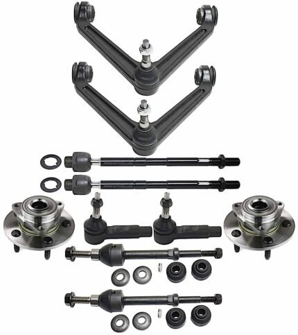 TrueDrive 10-Piece Kit Front, Driver and Passenger Side, Upper Control Arm Kit, Includes (2) Control Arm, (2) Sway Bar Link, (4) Tie Rod End, and (2) Wheel Hub