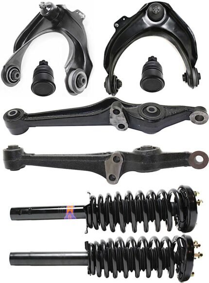TrueDrive 8-Piece Kit Front, Driver and Passenger Side, Upper and Lower Control Arm with Ball Joints and Loaded Struts