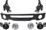 Replacement 7-Piece Kit, Front Bumper, Paint to Match, Includes (1) Bumper, (2) Bumper Bracket, (2) Fog Light, and (2) Fog Light Bracket
