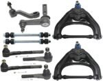TrueDrive 10-Piece Kit Front, Driver and Passenger Side, Upper Control Arm Kit, Includes (2) Control Arm, (1) Idler Arm, (1) Pitman Arm, (2) Sway Bar Link, and (4) Tie Rod End