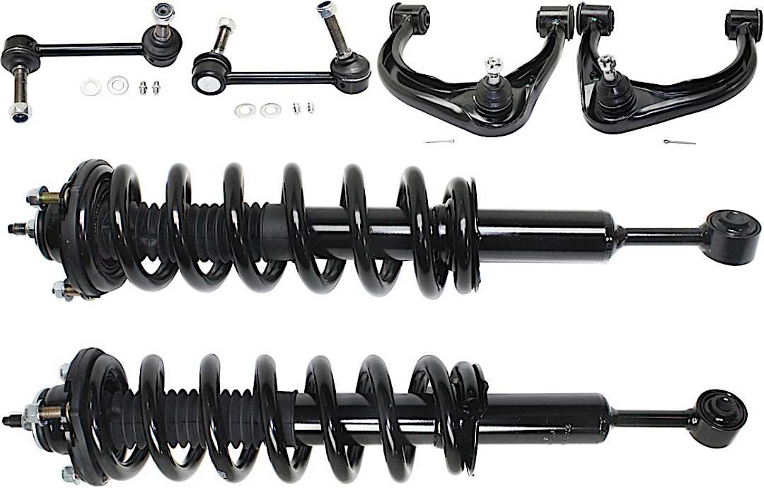 kit-083117-24_1.jpg TrueDrive 6-Piece Kit Front, Driver and Passenger Side, Upper Control Arm with Loaded Struts and Sway Bar Links, Extended/Standard Cab Pickup, Four Wheel Drive - Image 1