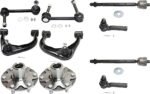 TrueDrive 10-Piece Kit Front, Driver and Passenger Side, Upper Control Arm Kit, Includes (2) Control Arm, (2) Sway Bar Link, (4) Tie Rod End, and (2) Wheel Hub