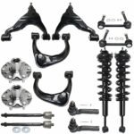 TrueDrive 14-Piece Kit Front, Driver and Passenger Side, Upper and Lower Control Arm with Loaded Struts, Sway Bar Links, Tie Rod Ends, and Wheel Hubs, Extended/Standard Cab Pickup, 4WD