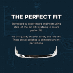 Replacement 3-Piece Kit, Front Bumper, Chrome, Includes (1) Bumper and (2) Bumper Bracket - Image 14